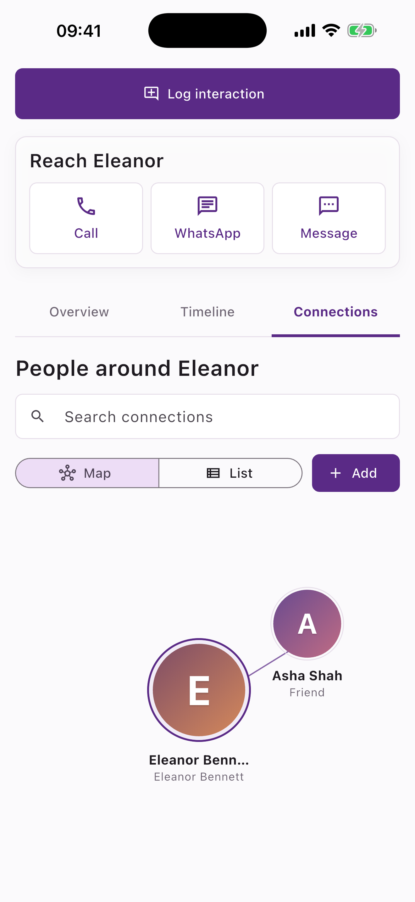 Arju relationship connections on iPhone